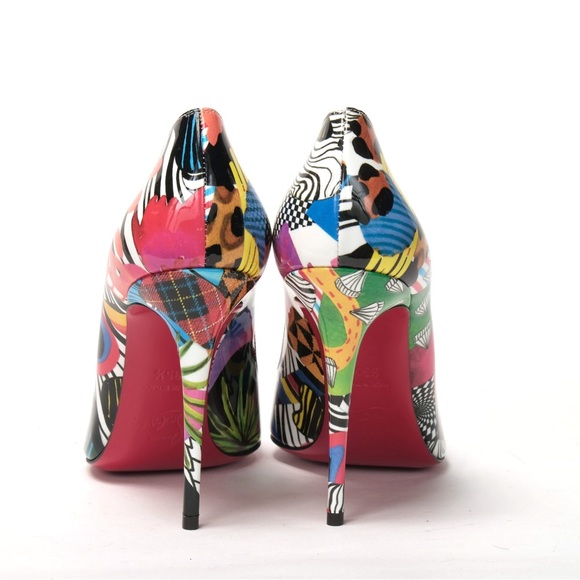 CHRISTIAN LOUBOUTIN Multicolor Hot Chick Patent Sapeaur High Heels - Picture 3 of 8